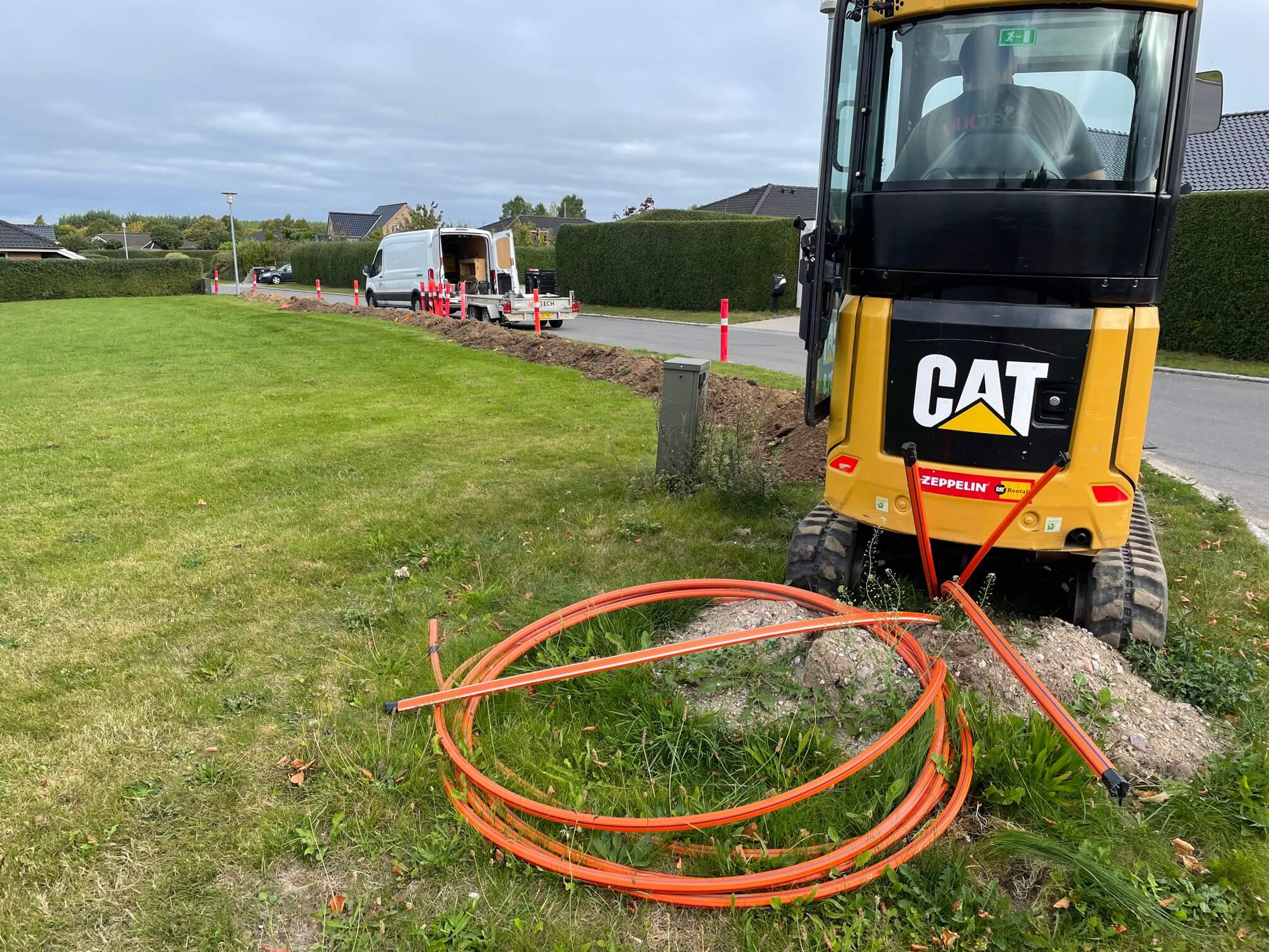 Fiber nedgravning